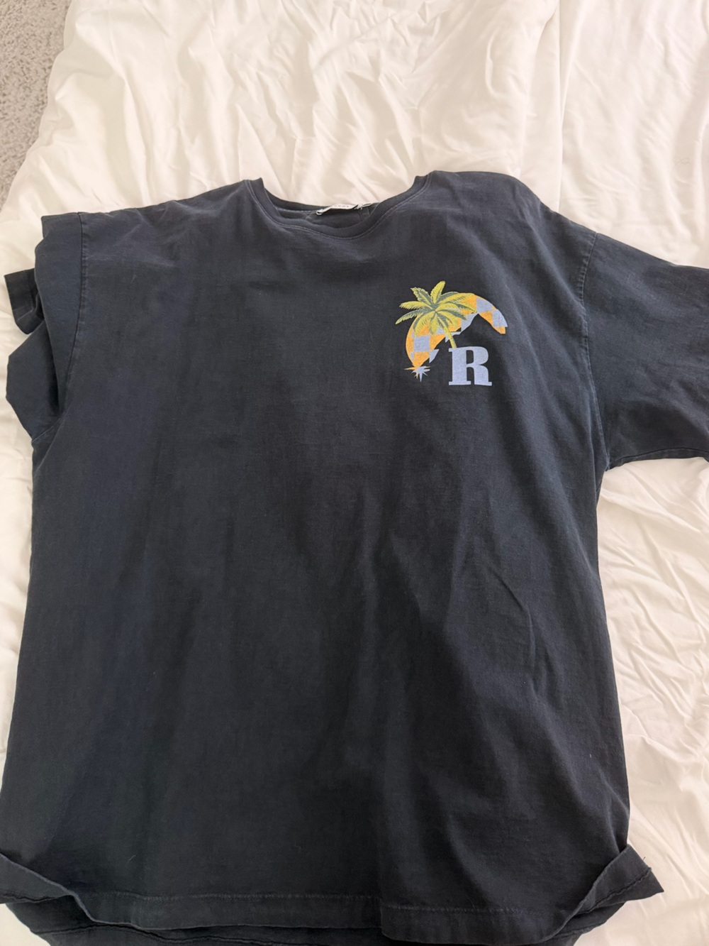 Men’s Rhude T with Palm & 'R' Graphic